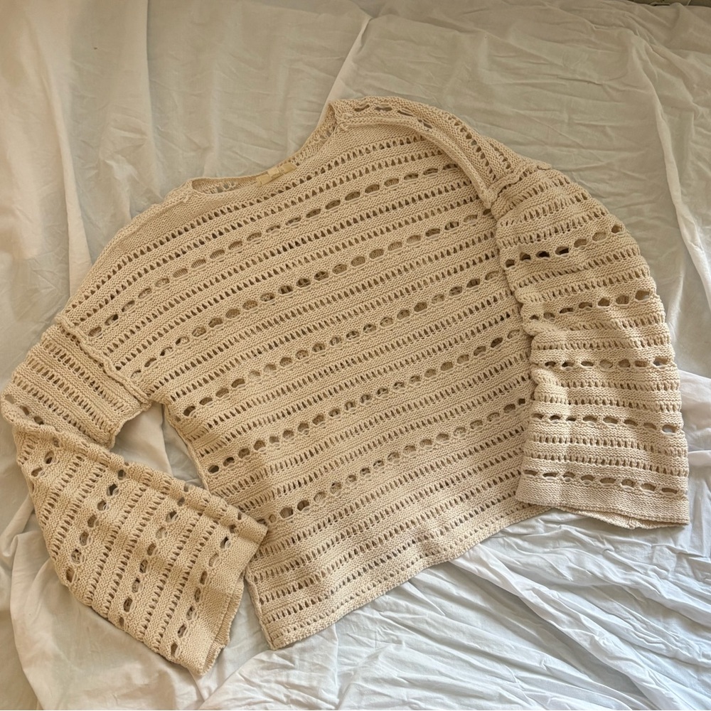 Crochet Bell sleeve sweater